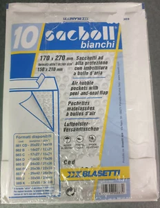 buste spedizioni imbottite BLASETTI 18x26 conf.100 pz 884 D (713) BIANCHE - Foto 1 di 1