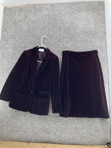 Vintage Skirt Jacket “Choice” by Butte Burgundy Skirt Size 10 Jacket Size 12 - Picture 1 of 10