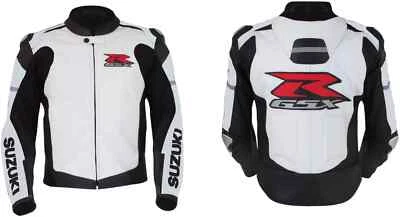 Chaqueta de cuero de vaca Suzuki GSXR moto deportes carreras Foto 1 de 3
