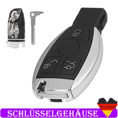 Autoschlüssel 3 Tasten Gehäuse Chrom für Mercedes Benz W203 W204 W211 W212 W220