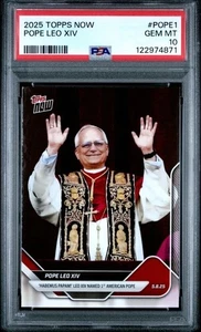 2025 TOPPS NOW #POPE1 POPE LEO XIV 💎PSA 10💎 - Picture 1 of 2