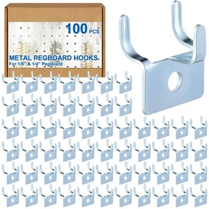 100 Piezas Ganchos de Tablero de Clavijas Gancho de Punta de Metal Tablero de Clavijas para Colgar Perchas para Pared... - Imagen 1 de 6