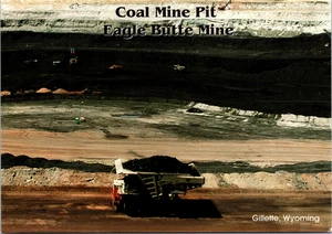 Camión cerrado a cola mina de carbón Pitt Eagle Butte Mine Gillette POR CORREO POSTAL - Imagen 1 de 2