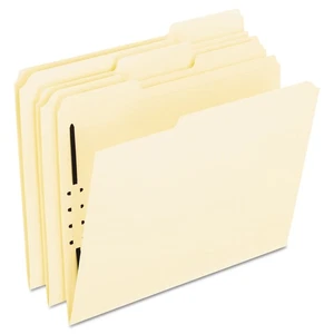 Manila Fastener Folders, Letter Size, 1 Fastener, 1/3 Cut, 50/BX (FM210) - Picture 1 of 3