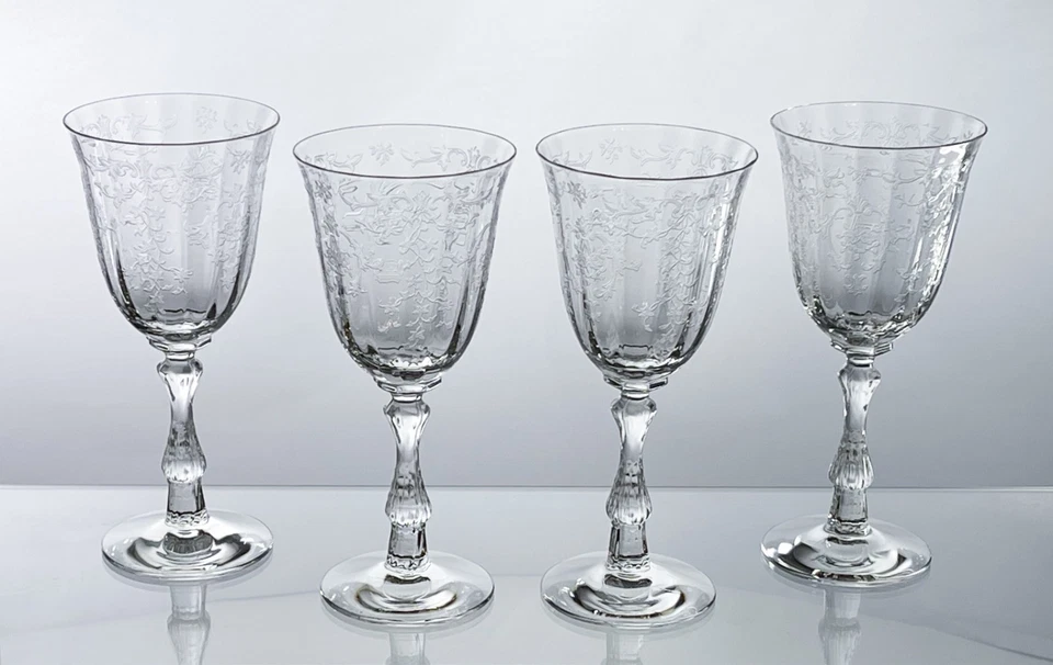 Fostoria Navarre Water Goblets - Set of 4 - Image 1 of 4