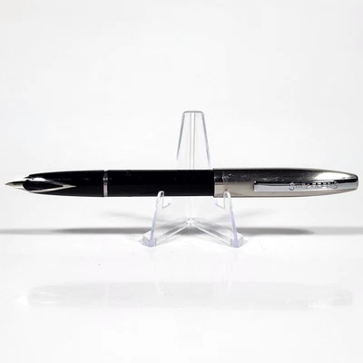 Pluma Estilográfica Sheaffer Dolphin Negra Cromo Tapa Cartucho Relleno SS F Nuevo en Caja Foto 1 de 4