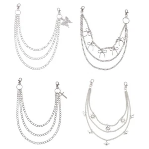 Fashionable Multi Layer Pants Chain Waist Belt Pendant Decoration for Styling - Picture 1 of 12