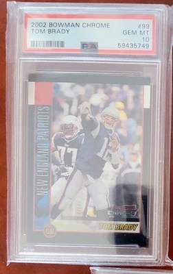 🏆 2002 Bowman Chrome Tom Brady #99 PSA 10 GEM MINT 🏆 - Image 1 of 2