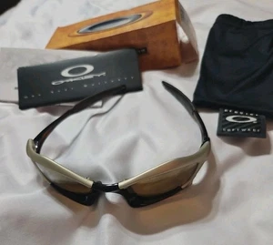 Oakley Splice Platinum Rootbeer Frame Sunglasses With Gold Iridium Lens NOS - Picture 1 of 11