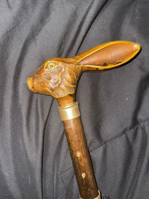 Rare Vintage Comoy's Of London Umbrella Rabbit Head Spring Loaded - Image 1 of 4