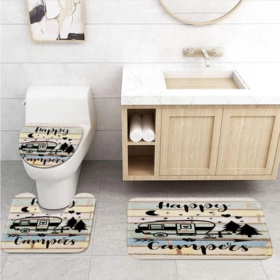 Juego de alfombrillas de baño para autocaravana cámper, accesorios Happy Camper para remolques de viaje, Farmhou... Foto 1 de 4