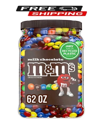 ✅ Упаковка из 2 — M&M'S молочный шоколад конфеты 62 унций банки — Бесплатная доставка!!! - Изображение 1 из 4
