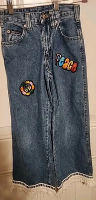 Jeans L.E.I Life Energy Intelligence De Colección Niñas Talla 7 Pantalones Campana Emb. Foto 1 de 4