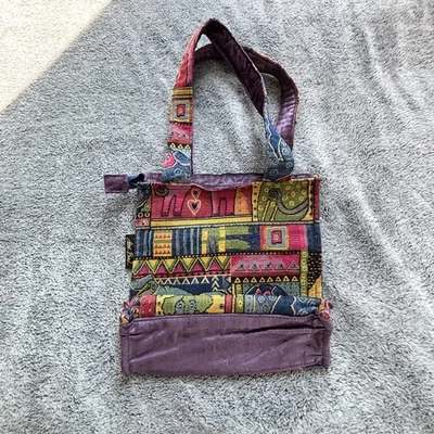 De Colección Laurel Burch Cartera Gato Perro Tapiz Terciopelo Lentejuelas Amante de los Animales Kitchy 18758 Foto 1 de 4