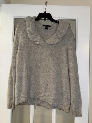 Suéter Elena Solano Talla 3XL Gris Lana de Cordero Angora Dinero Antiguo Silencioso Lujo Foto 1 de 4
