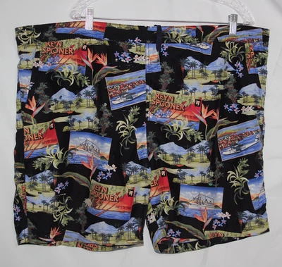 Reyn Spooner Men's XL Swim Trunks Shorts Boats Islands Palms 44 X 7 Clean - Image 1 of 4