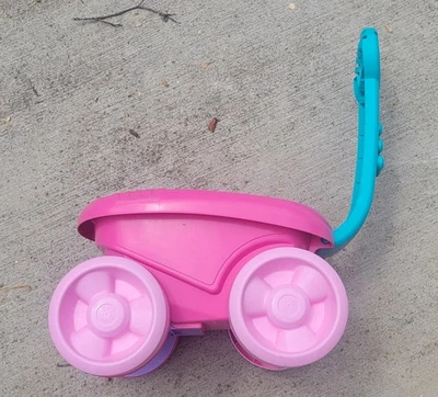 MEGA BLOKS Fisher-Price Blue Block Scooping Wagon Building Toy Toddler - Image 1 of 4