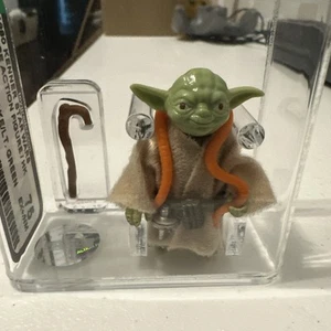 Vintage 1980 Kenner Star Wars Yoda Orange Snake Lt Green AFA 75 NM lose Figur - Bild 1 von 6