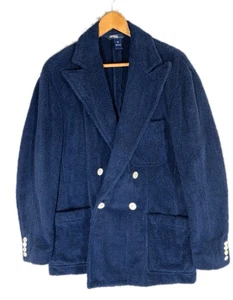 Polo Ralph Lauren Men’s Terry Toweling Double-Breasted Blazer Navy M USA - Picture 1 of 11