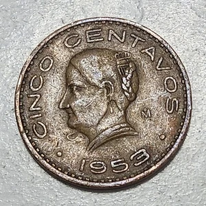 MEXICO 🇲🇽 FIVE (5) CENTAVOS COIN 1953 - Picture 1 of 2