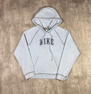 Sudadera con Capucha Nike Vintage Para Mujer Azul Bordado Swoosh Pullover Adulto Pequeña Años 2000 Foto 1 de 4