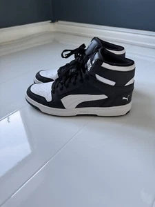 Puma Dunks Black And White High Tops - Men’s Size 10.5 - Picture 1 of 6