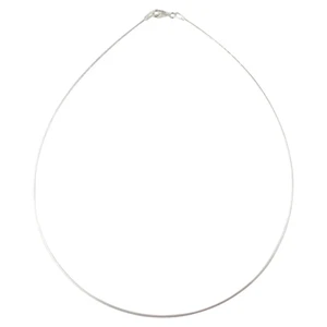 Collar Plata Esterlina Redondo Omega 020 1mm Cadena Italiano Italia Sólido .925 - Imagen 1 de 6