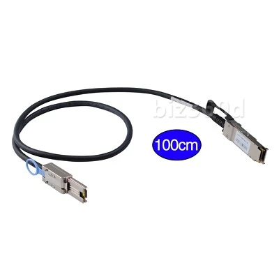 1M sff8436 SAS Cable QSFP SFF-8436 to Mini SAS SFF-8088 DDR Cable for NetApp  - Image 1 of 4