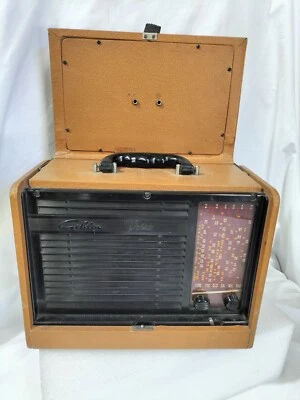 Vintage Scarce Valve Radio Healing Golden Voice Companion 503B Original Case -AF - image 1 of 4