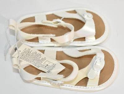 Sandalias antiguas azul marino talla 12-18 meses blanco perlado para niña Foto 1 de 4