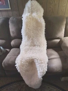 Fluffy Genuine New Zealand Sheepskin Area Rug for Soft Fur Prayer Pad Sofa Throw - Picture 1 of 7