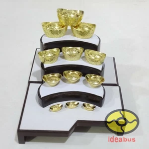 12 PIEZAS MEZCLADAS Color Dorado ALEACIÓN Chino Feng-shui Lingote Sycee Homedecor Miniture - Imagen 1 de 5