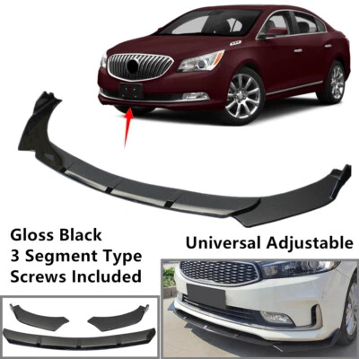 Add-on Universal Fit For Buick LaCrosse 14-16 Front Bumper Lip Spoiler Splitter - Imagem 1 de 4