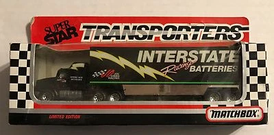 1992 #18 DALE JARRETT  INTERSTATE  MATCHBOX SUPER STAR TRANSPORTER 258          - Image 1 of 4