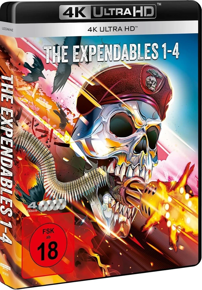 The Expendables 1-4 - Action/Abenteuer/Deutsch/2025 (4K Ultra HD - BLU-RAY) NEU - Bild 1 von 1