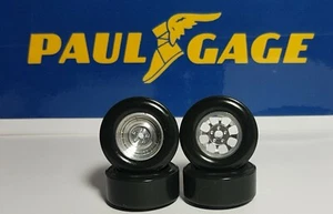 1/24 URETHANE SLOT CAR TIRES 2 pr PGT-HR-28125 fit H&R & CB Design Flanged Hubs - Picture 1 of 2