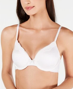 NWT! Maidenform Sz 34DD Comfy Soft Full Coverage Underwire Bra 09404 White - Picture 1 of 7