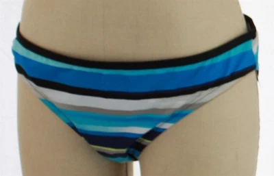 $56 JAG Designer Nylon Rayado Negro Azul Amarillo Reversible Fondo de Natación US XL Foto 1 de 3