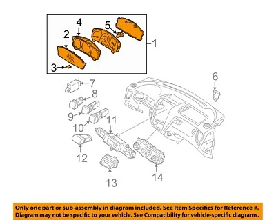 Medidor de velocímetro usado se adapta a: Kia Sportage Cluster 2007 mercado de EE. UU. 2,7 L 6 cilindros Foto 1 de 4