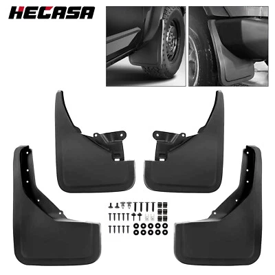 4Pcs Black PP Front & Rear Mud Flaps Splash Guards For Ford Bronco 2021-2024 New - Image 1 of 4