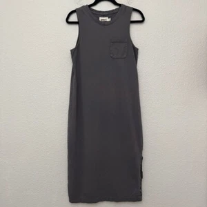 Pact Organic Cotton Sleeveless Midi Dress Gray Women's Size Small - Picture 1 of 10
