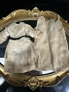 Antique Doll Dress & Slip For Antique Bisque Doll French Frock - Picture 1 of 9