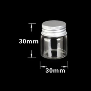 Vials Small Glass Bottles Mini Jars With Aluminum Screw Lids /UK| - Picture 1 of 9