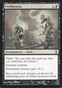 1X FEEBLENESS BLACK TIME SPIRAL MTG MAGIC MP X1 (yourdeckbuilder) - Picture 1 of 1