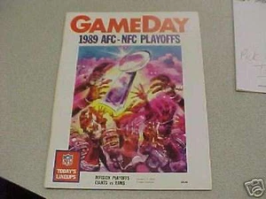 1989 NFL NFC PLAYOFF PROGRAM Rams at Giants - Picture 1 of 1