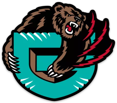 Memphis Grizzlies Letter Logo w/ Grizzly Bear Claw Marks Type Die-cut MAGNET Cover