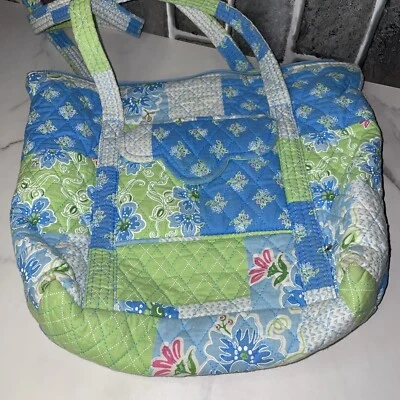 Bolso o bolso de mano para bebé Tanya Lee Designs azul y verde floral Foto 1 de 4