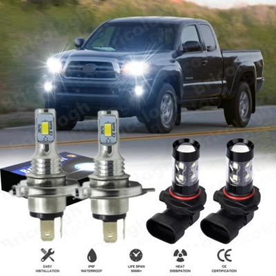 Combo LED Headlight Kit for Toyota Tacoma 2005-2011 Hi/Low Beam + Fog Light Bulb - Image 1 of 4