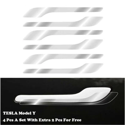 Наклейка защита дверной ручки автомобиля от царапин для Tesla Model Y X S 3 — 6 шт. - Изображение 1 из 4