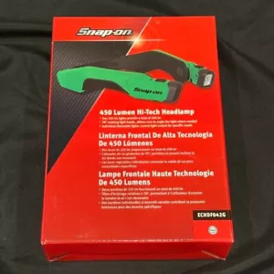 Snap-on ECHDF042 450 Lumen High-Tech Headlamp Green Rechargeable Neck Light - Picture 1 of 4